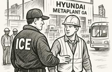 हुन्डाई प्लान्टमा आईसको छापा, ४७५ गिरफ्तार, कोरियाको कडा आपत्ति